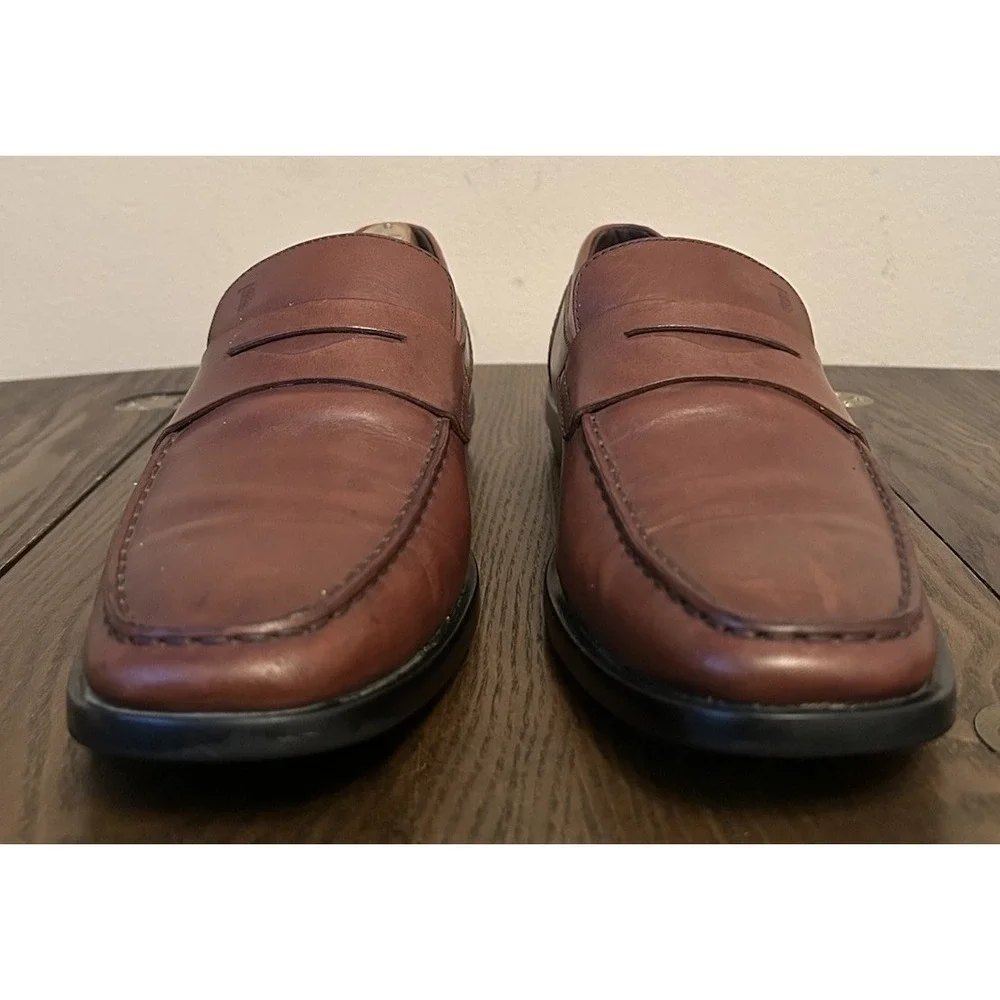 Tod's‎ Men's Leather Penny Loafers Dress Shoes Brown Made In Italy Size 8